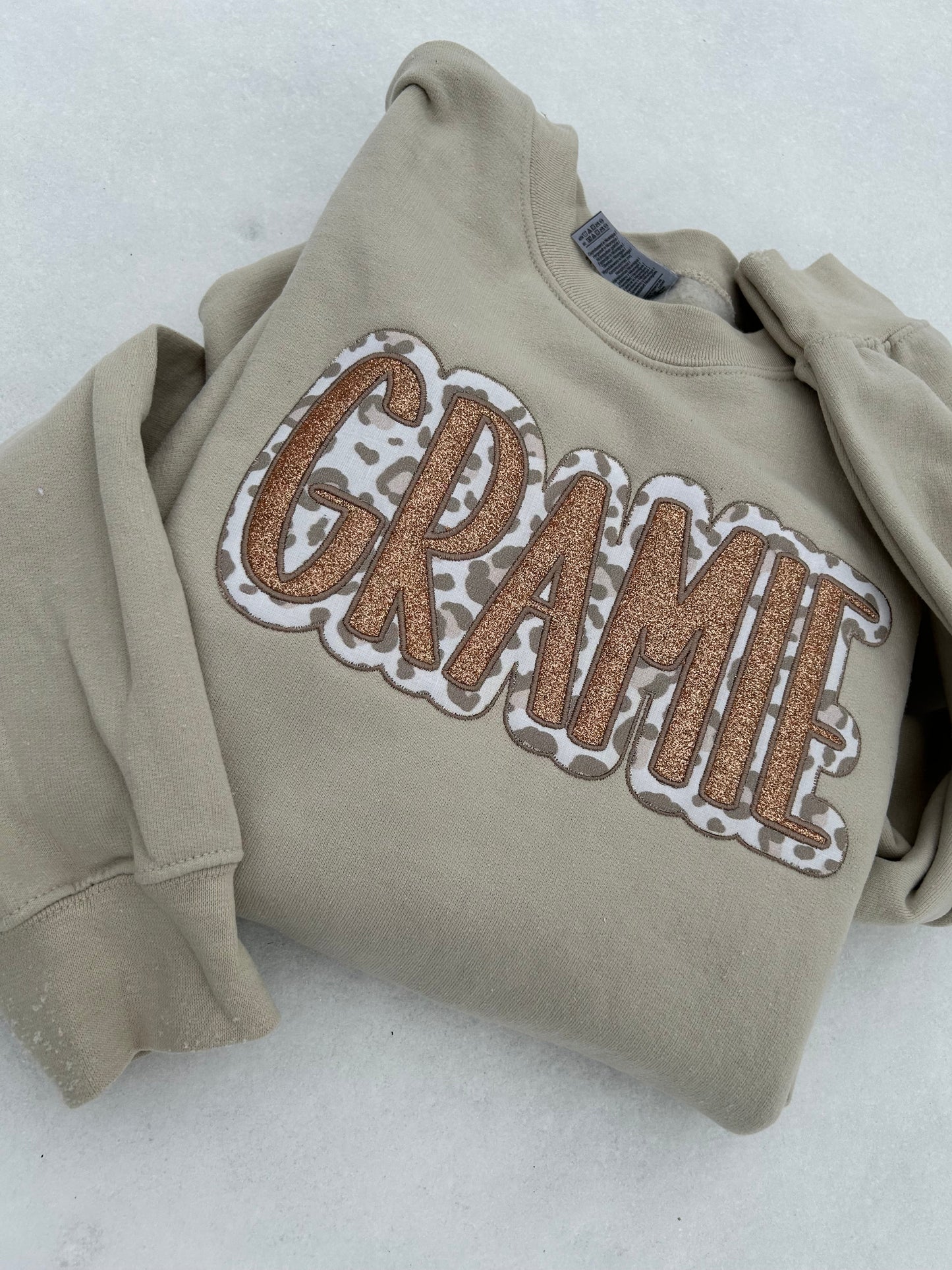 Tonal Leopard Glitter Sweatshirt