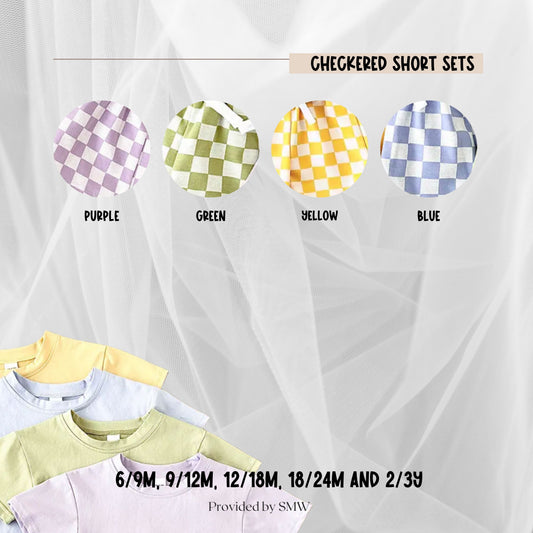 Checkered Shorts Sets - late April ship